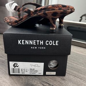 Kenneth Cole Women's Leopard Print Heels Gillie 6.5